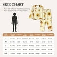 thumbnail image 4 of Balery Watercolor Bee Honey Honeycomb Bee Conjunto de Pijama con Estampado para Mujer, Conjunto de Dos Piezas con Manga Larga, Ropa de Dormir Suave con Bolsillos, Pijamas Cómodos-Small, 4 of 7