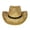 Beige, variant on AOMPMSDX mens Sun Hats Handmade Hollow Straw Cowboy With Curled Brim And Raised Edge Sunscreen Papyrus Beach Caps