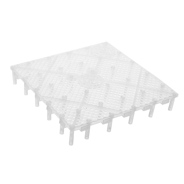 Système de Filtration à Plaque pour Fond d'Aquarium Carré sous Gravier, Blanc, Sans Buse