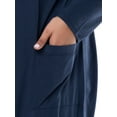 thumbnail image 6 of Wright's Women's Plus Size Long Sleeve Open Front Pocket Jersey Duster Cardigan, 1X-5X, 6 of 7