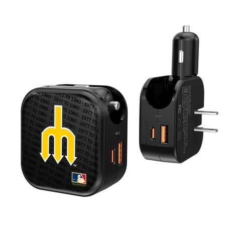 Seattle Mariners Logo Dual Port USB Car & Home Charger