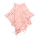 thumbnail image 1 of Poncho para mujer, suéter con encaje rosa, borlas, flecos, chal, capa de punto de cachemira, 1 of 15