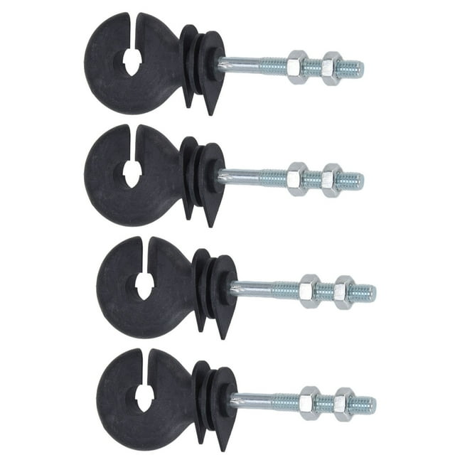 Electric Fence Insulator, M6 50Pcs Fence Post Insulator Galvanized Steel + Polypropylene for Farm