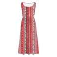 thumbnail image 4 of Gamivast Dresses for Women Sleeveless Scoop Neck Empire Waist A-Line Midi Dress Boho Floral Print with Pockets Flowy Comfy Casual Beach Summer Dresses, 4 of 4