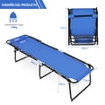thumbnail image 3 of Tumbona Plegable Costway Playa portátil Reclinable 4 posiciones azul 189 x 59 x 40 cm, 3 of 9