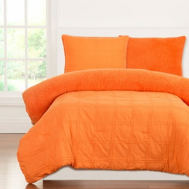 Crayola Playful Plush Outrageous Orange Full/Queen Comforter Set