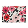 thumbnail image 7 of Yayeee Bath Rug for Bathroom Floor Non Slip Rectangle Fluffy Soft Absorbent Mat, 16"x24", Pink and Red Flowers, 7 of 7