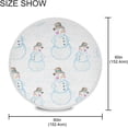 thumbnail image 4 of SKYSONIC Christmas Snowman Round Tablecloth 60 Inch Waterproof Stain and Wrinkle Resistant Washable Decorative Table Covers for Kitchen Dining Tabletop Party Outdoor Picnic, 4 of 7