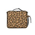 thumbnail image 3 of Brown and Orange Leopard Print Insulated Lunch Bag with Shoulder Strap and Bottle Holder,Bento School Lunch Bag Box,11x9.5x3.5 Inches, 3 of 5