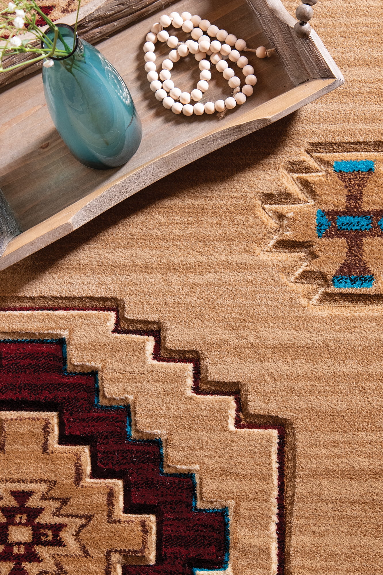 United Weavers Rustic Forest Bayard Southwestern Border Accent Rug, Beige, 1'10" x 2'8"