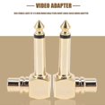 thumbnail image 2 of 2-pack Rca Female Jack To 1/4 Inch Mono Male Plug Right Angle Audio Adapter, 2 of 5