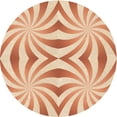 thumbnail image 1 of Ahgly Company Machine Washable Indoor Round Transitional Bright Orange Area Rugs, 3' Round, 1 of 7