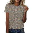 thumbnail image 2 of ATENAR T Shirts for Women Breathable Shirts Fashion Casual Tops Multicolor XL, 2 of 5