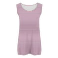 thumbnail image 6 of fatyb Plus Size Women's Tank Tops Sleeveless Striped Tshirts Loose Tunic Womens Casual Summer Blouses, 6 of 6
