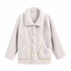 thumbnail image 4 of Women's Velvet Winter Warm Cardigan Pajama Set Long Sleeve Loose Casual Loungewear Polyester Lounge Set for Home and Daily Wear, 4 of 6