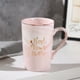 thumbnail image 5 of Taza de regalo para el Día de la Madre | Vaso de recuerdo de cerámica gris con tapa y cuchara | 12.5x11x8cm | Estampado floral | Taza de agua de té y café | Práctico regalo de recuerdo para mamás, 5 of 6