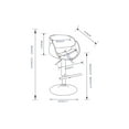 thumbnail image 5 of Simpli Home Amery Adjustable Swivel Bar Stool In Black Vegan Faux Leather, 5 of 12