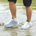 thumbnail image 2 of LAICAIW Couvre-Chaussures Imperméables en Silicone, Surchaussures Réutilisables Améliorées avec Fermeture Éclair Imperméable, Bottes de Pluie Résistantes Antidérapantes Lavables pour Femmes, Hommes (L Femmes 7.5-11, Hommes 6.5-10.5), Blanc, 2 of 7