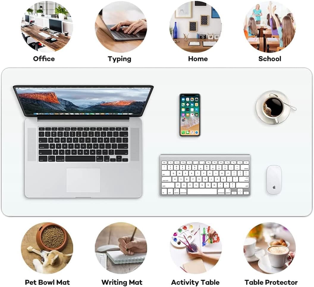 Clear Desk Pad,Non-Slip Writing Desk Protector Mat,Transparent Desk Cover with Round Edge,Easy Clean Computer Gaming Laptop Desk Mat for Office Home