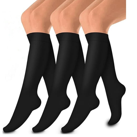 YYhl 3 Pairs Compression Socks for Women & Men 15-20 mmHg for Athletic Running Support Cycling Socks