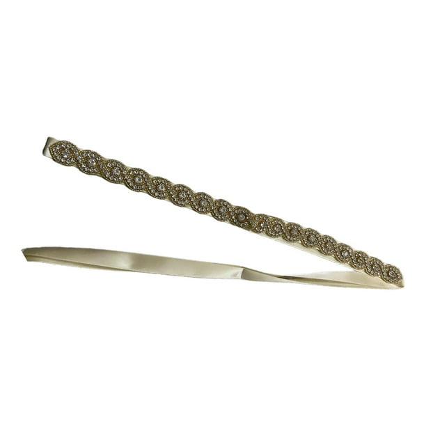 Cinturón de novia con apliques de diamantes de imitación de cristal para fiesta de bodas y graduación Beige