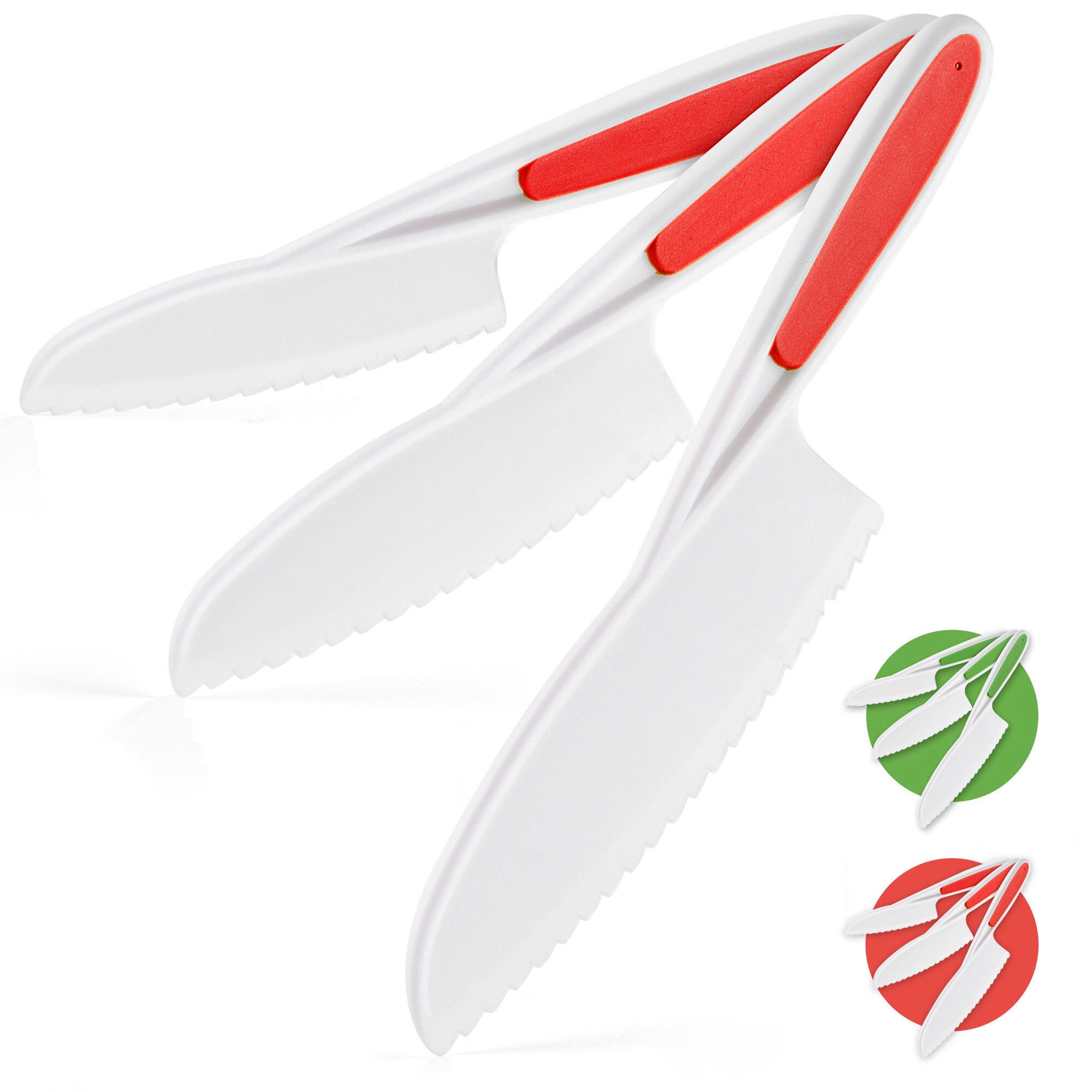 Zulay Kitchen Kids Knife Set for Cooking and Cutting Fruits, Veggies, Sandwiches & Cake