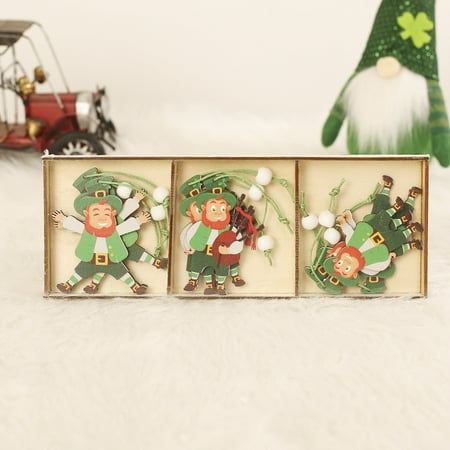 

Irish Festival Doll Pendant Cute Wooden Hanging Ornament Creative Theme Party Decor for Home Hotel Bar New
