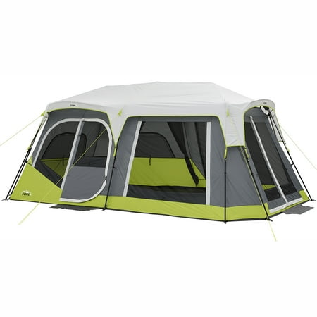 UPC: 0817427018323 | CORE 12 Person Instant Cabin Tent | 3 Room Tent for Family with Storage Pockets for Camping Accessories | Portable Large Pop Up Tent for 2 Minute Camp Setup