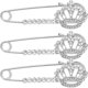 thumbnail image 1 of 3pcs Crown Pin Broche Pin de seguridad Pin de seguridad Pin de chal para mujeres, 1 of 5