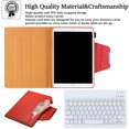 thumbnail image 4 of Flip Case Compatible with iPad 8th/7th Generation (10.2 Inch) & iPad Air (3rd Generation, 10.5 Inch) & iPad Pro Tablet (10.5 Inch) - Leather Protector Case Adjustable Folding Stand Wallet Cover (Red), 4 of 5