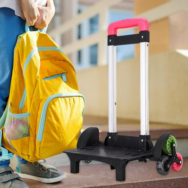 yotijar Backpack Trolley 6 Wheels Luggage Cart for Backpack Personal Travel Children Red
