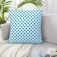 thumbnail image 5 of LNWH Decorative Pillow Covers, Abstract Blue Polka Dot Square Sofa Decorative Knit Pillow Case, 12"x12", 5 of 8