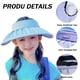 thumbnail image 3 of UPF 50+ - Visera para niños con visera para el sol, ajustable, para deportes atléticos, verano, ala ancha, protección UV, gorra de playa, 3 of 5