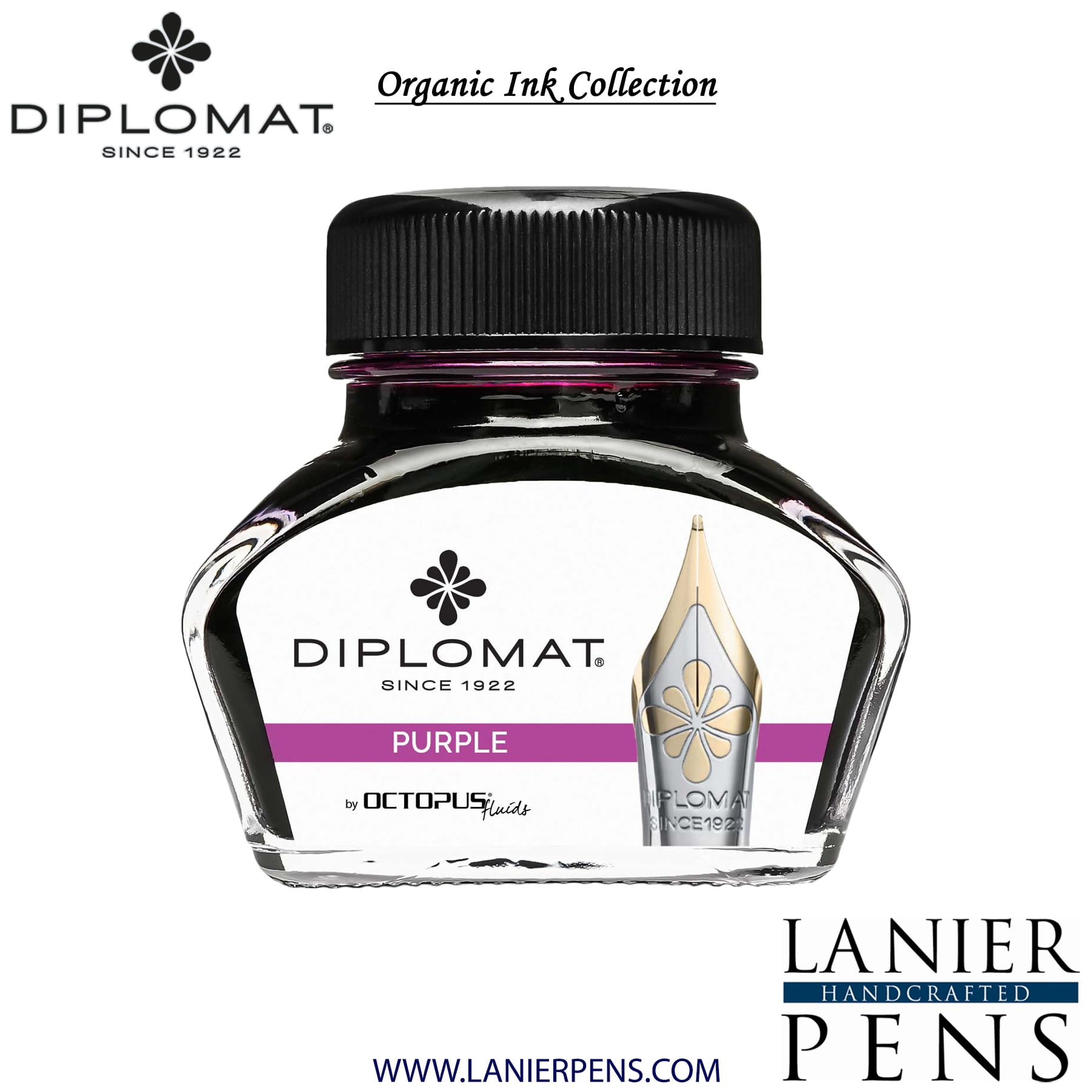 Diplomat Octopus 30ml Ink Bottle - Purple