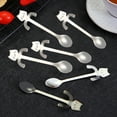 thumbnail image 1 of Ruiboury 6pcs Hanging Cup Spoon Cute Coffee Spoon Teaspoon Portable Stainless Steel Ice Cream Tableware with Long Handle, 1 of 8