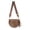 Coffee, variant on Women's Nylon Crossbody Bum Bag Adjustable Wide Strap Multi-Pocket Lightweight Water Resistant Solid Color for Daily Travel Errands