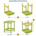thumbnail image 4 of TORVA Outdoor HDPE Adirondack Side Table, All-Weather Square/Round Coffee Table for Patio, Balcony, Backyard, or Poolside (Lemon Green), 4 of 10