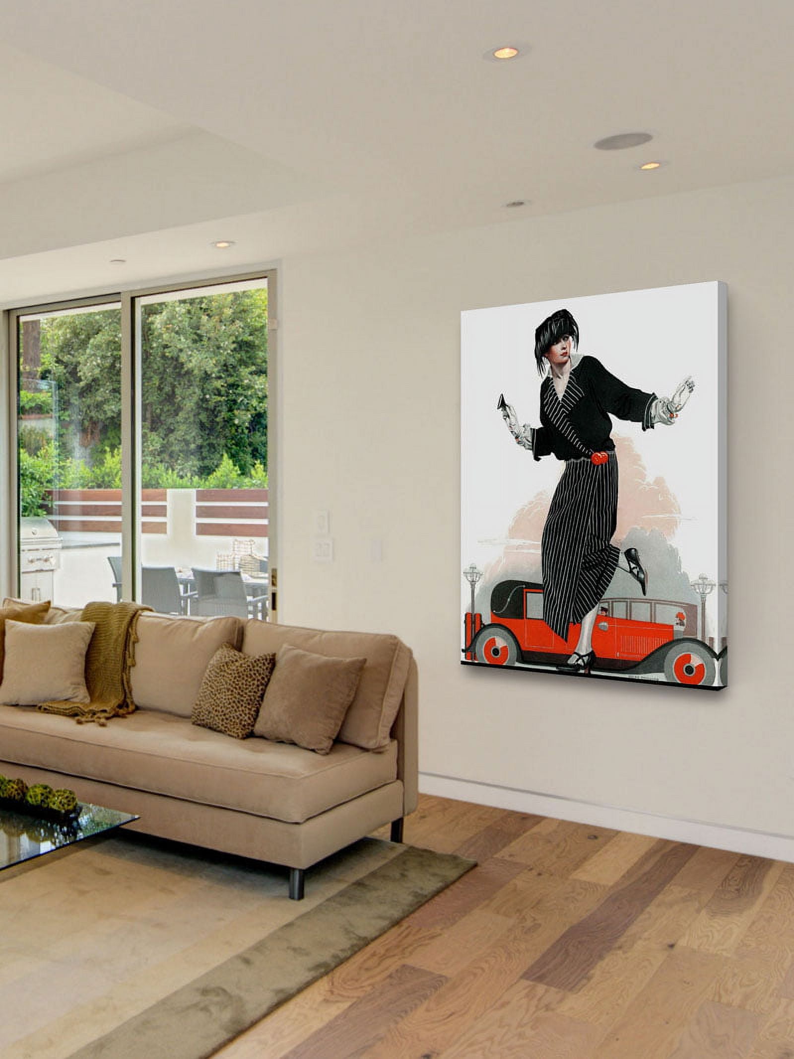 Marmont Hill "Flapper and Roadster" by Coles Phillips Painting Print on Canvas
