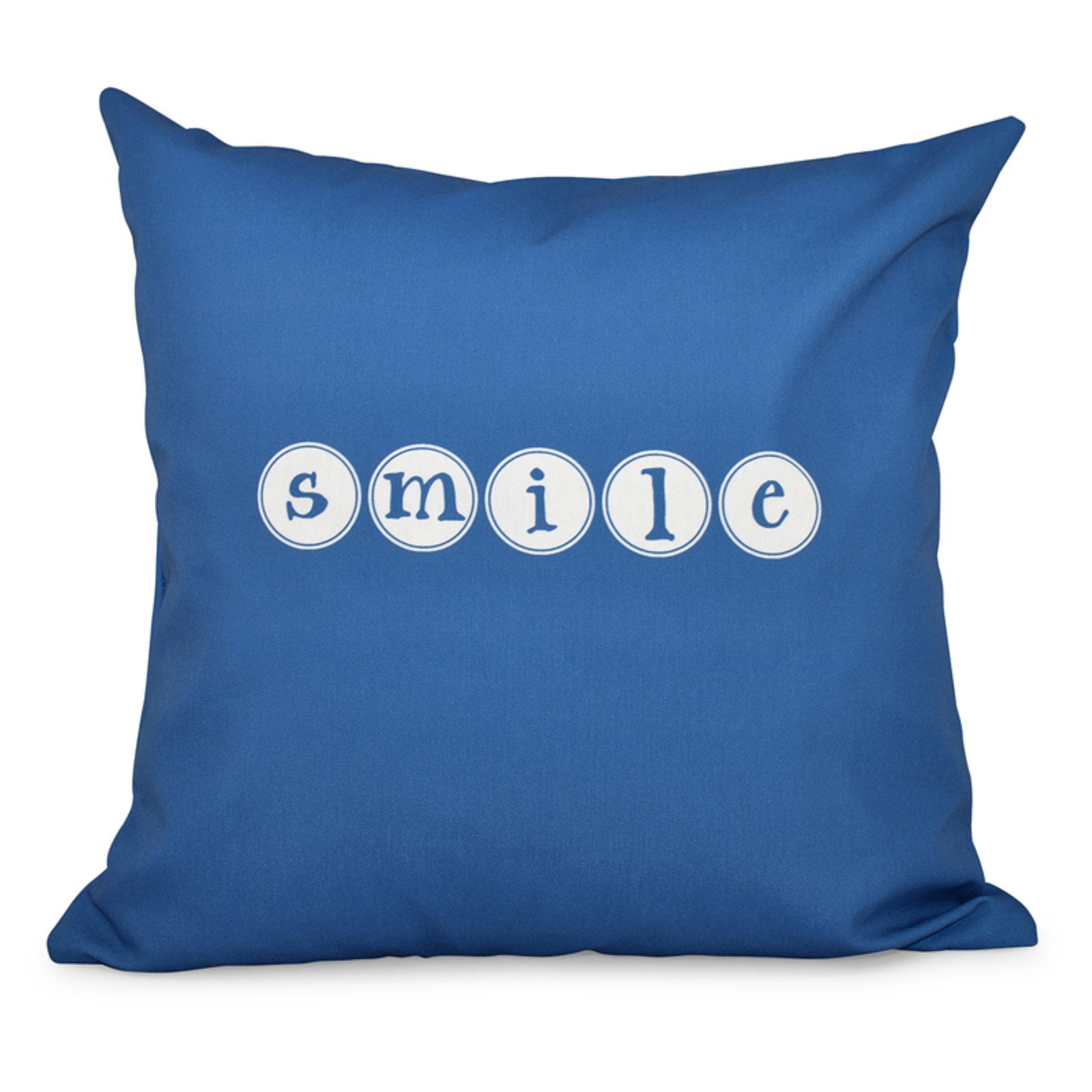 Simply Daisy 16" x 16" Smile Word Print Pillow, Purple