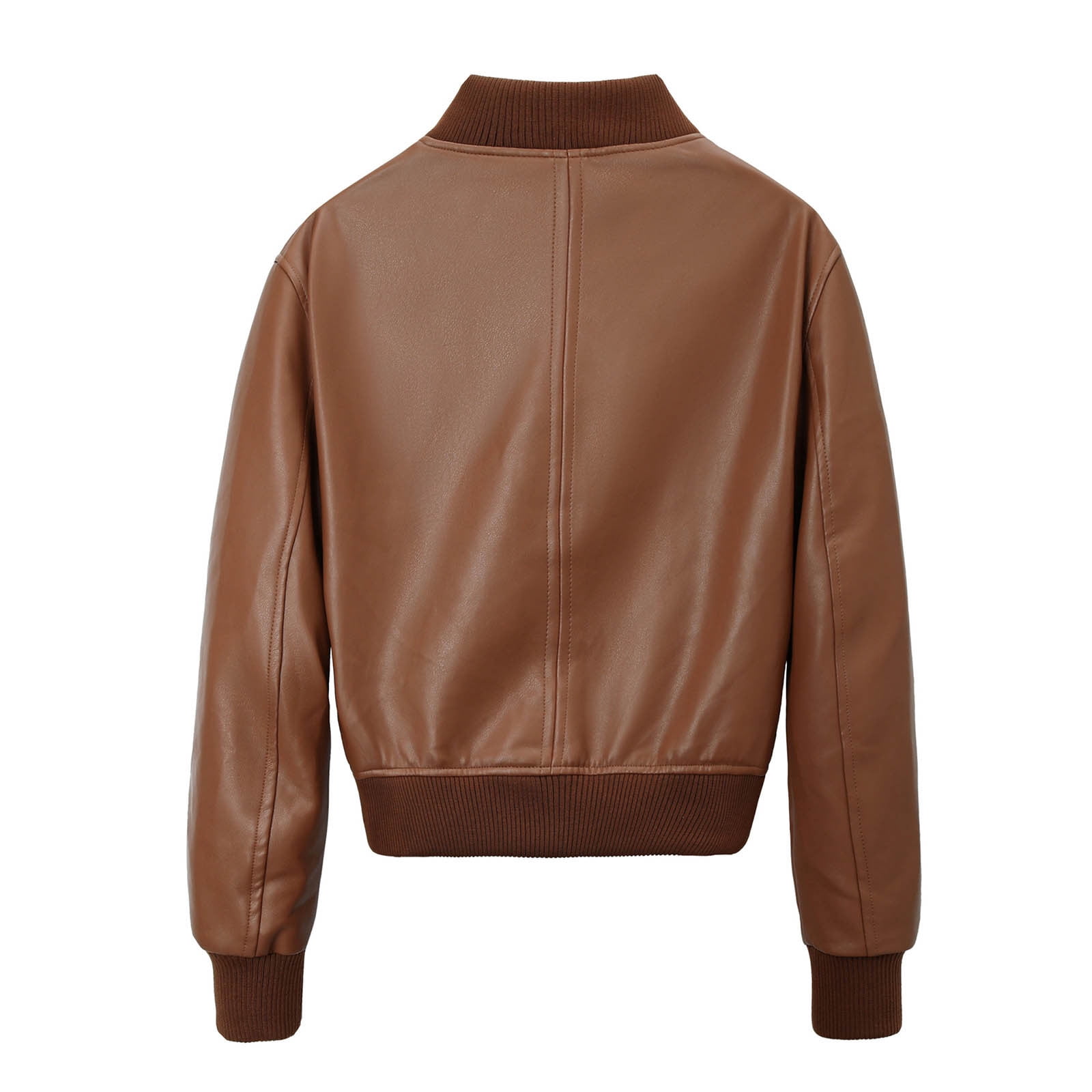 Great Gifts for Less Ofreoo Womens SolidStand Collar Long Sleeved Hooded Leather Jacket Long Sleeved Hooded Leather Coat Womens Tops