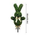 thumbnail image 4 of Artificial Bunny Shaped Topiary Tree, Rabbit Shaped Topiary Trees with Ground Spike, Artificial Faux Boxwood Fake Easter Pla, 4 of 7