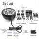 thumbnail image 4 of 48V 36V Front Light Electric Bike Light Taillight Spare Parts Retro Black LED Headlights for Fat Ebike, 4 of 5