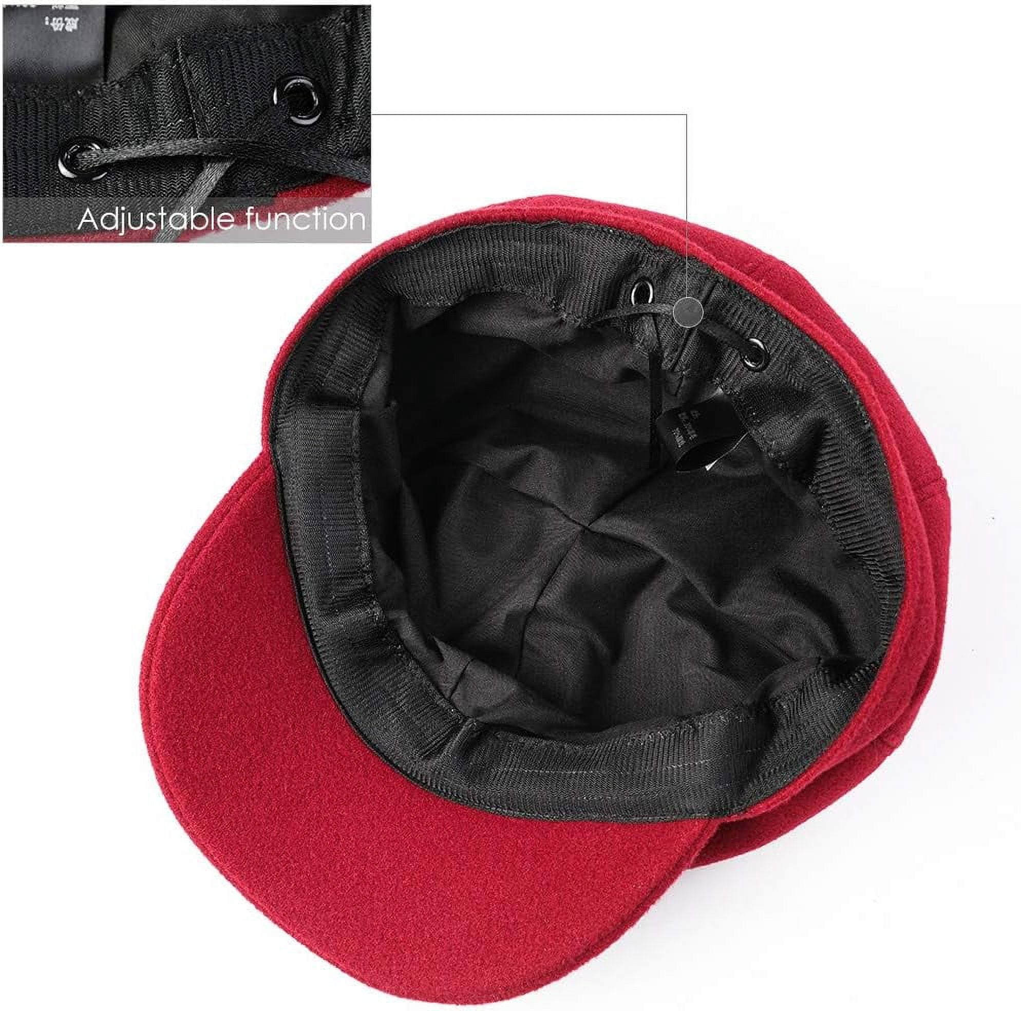 6842 Women Beret Newsboy Hat French Wool Cap Classic Autumn Spring Winter Hats Classic Wool Beret Hat for Women Newsboy Hats Black Visor  main image 2