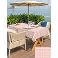 thumbnail image 4 of Outdoor Tablecloth with Umbrella Hole and Zipper, Pink Boho Rectangle Table Cloth 54x80 Inch Waterproof Tablecloth, Vintage Ethnic Tribe Abstract Art Picnic Table Cover for Patio Camping, 4 of 7