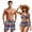 250 Anniversary, variant on Honduras Flag Couple Swimsuits Matching Set Womens Bikini Set Two Piece Twist Front Drawstring Cheeky Bathing Suits Men Swim Trunks with Pockets-L