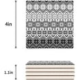 thumbnail image 3 of FMSHPON Nordic Snowflake Knit Motifs Traditional Modern Print Set of 4 Coaster for Drinks, Absorbent Ceramic Stone Coasters Cup Mat with Cork Base for Home Kitchen Room Coffee Table Bar Decor, 3 of 4