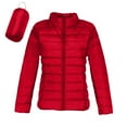 thumbnail image 4 of Bibifish Women's Down Jackets Lightweight Packable High Collar Zip Jackets Stain-Resistant Slim Fit Warm Winter Wear Portable Travel Coats, 4 of 5