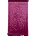 thumbnail image 3 of Modefa Luxury Velvet Prayer Rug with Prayer Beads | Soft Elegant Muslim Turkish Janamaz Sajada Carpet for Men and Women | Plain Solid Prayer Mat Ramadan Eid Gift - Paisley (Hot Pink), 3 of 5