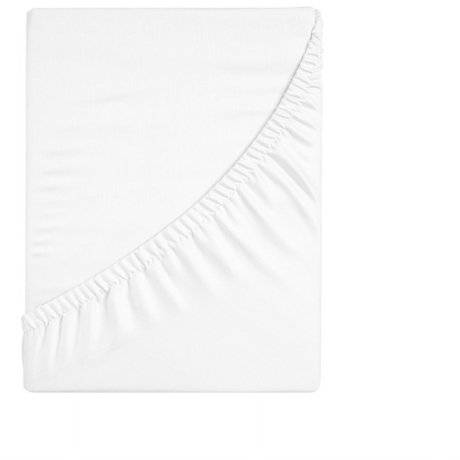 Superior Apus 100% Cotton 18" Deep Pocket Fitted Sheet, King, White