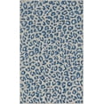 thumbnail image 3 of Unique Loom Safari Collection Leopard Animal Print Transitional Indoor and Outdoor Flatweave Area Rug, 5 x 8 Feet, Blue/Ivory, 3 of 5